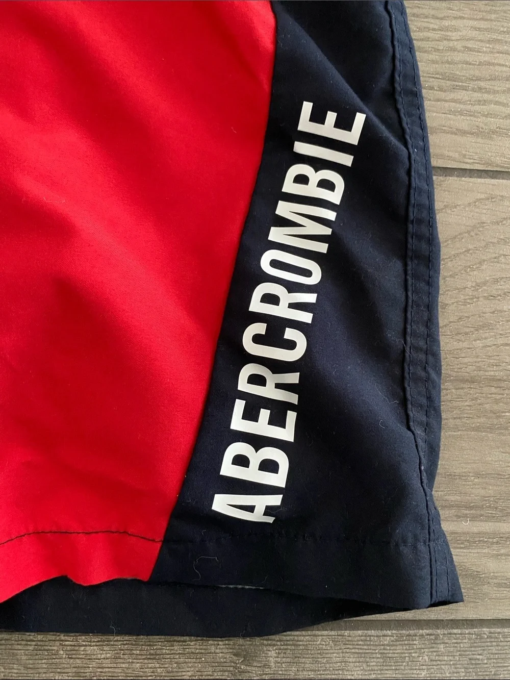 Abercrombie Kids Boys Swim Trucks - Red/White/Blue(Navy)